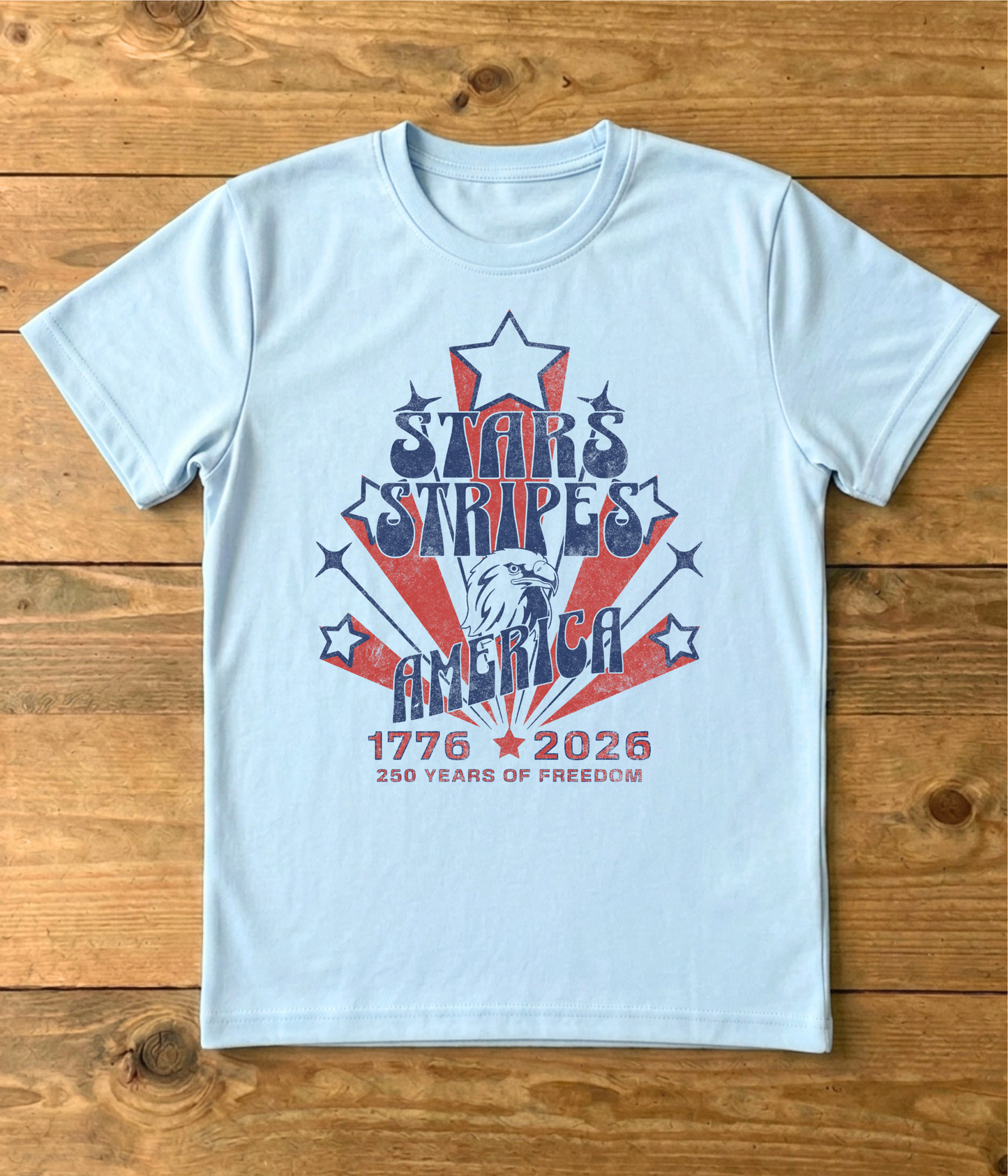 Stars Stripes Distressed T-Shirt