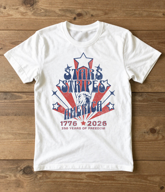 Youth Stars Stripes Distressed T-Shirt